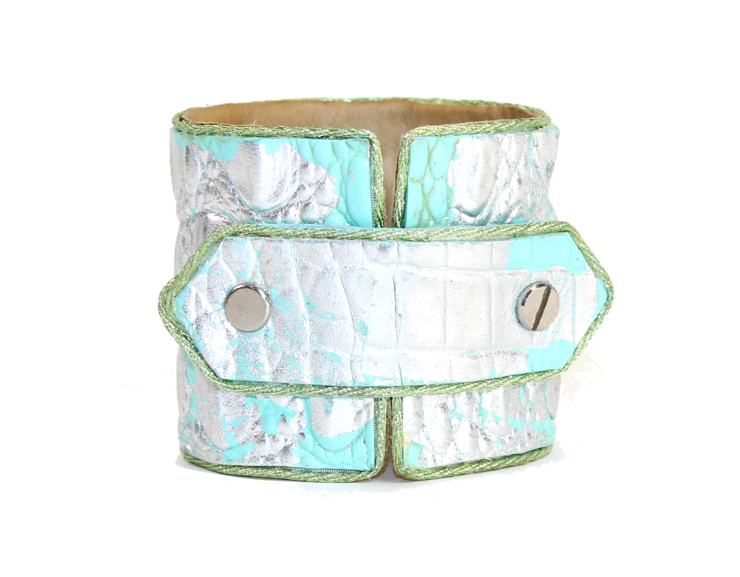 Aqua & Silver Lief Cuff | $449